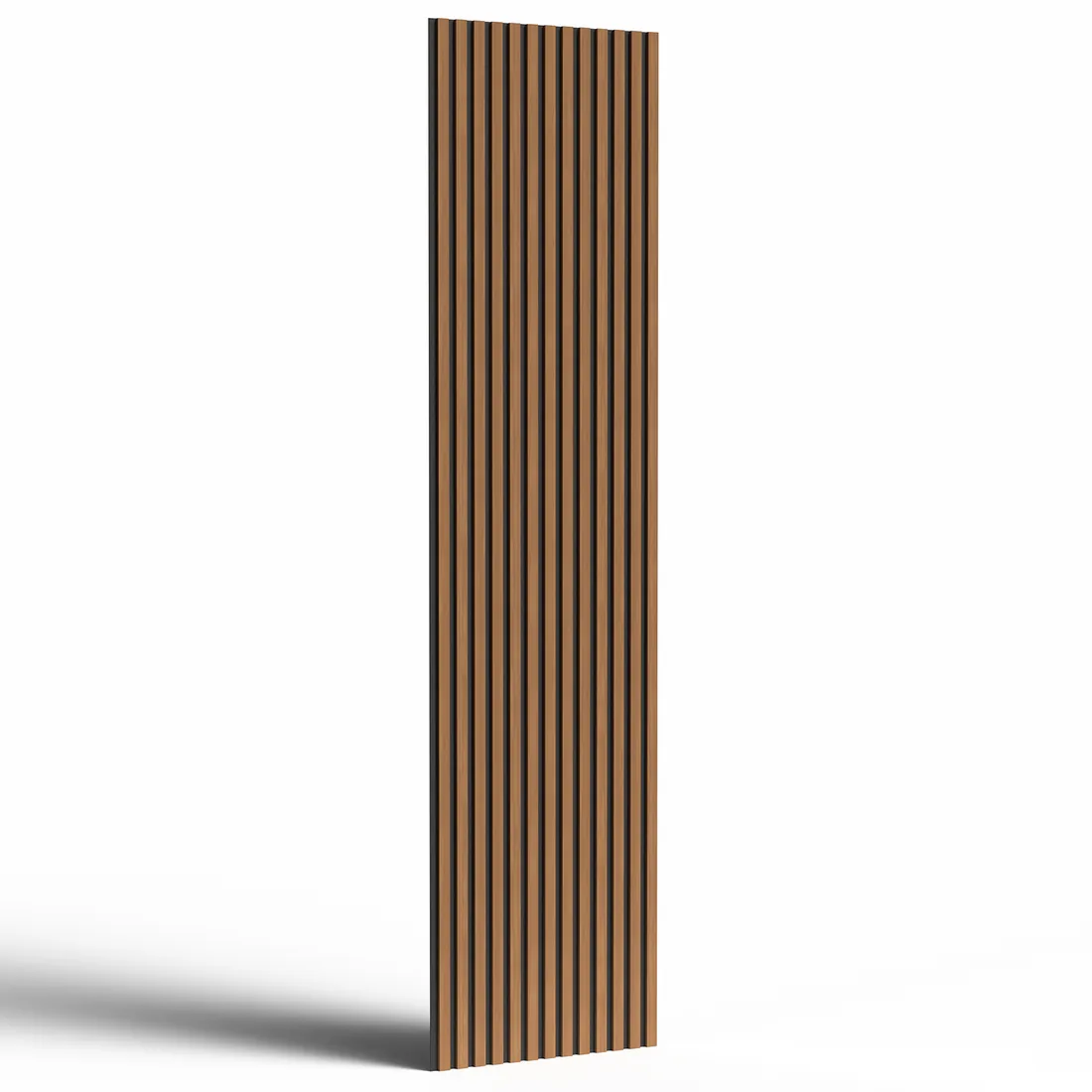 Board Teak acoustic slat wall panel, full panel