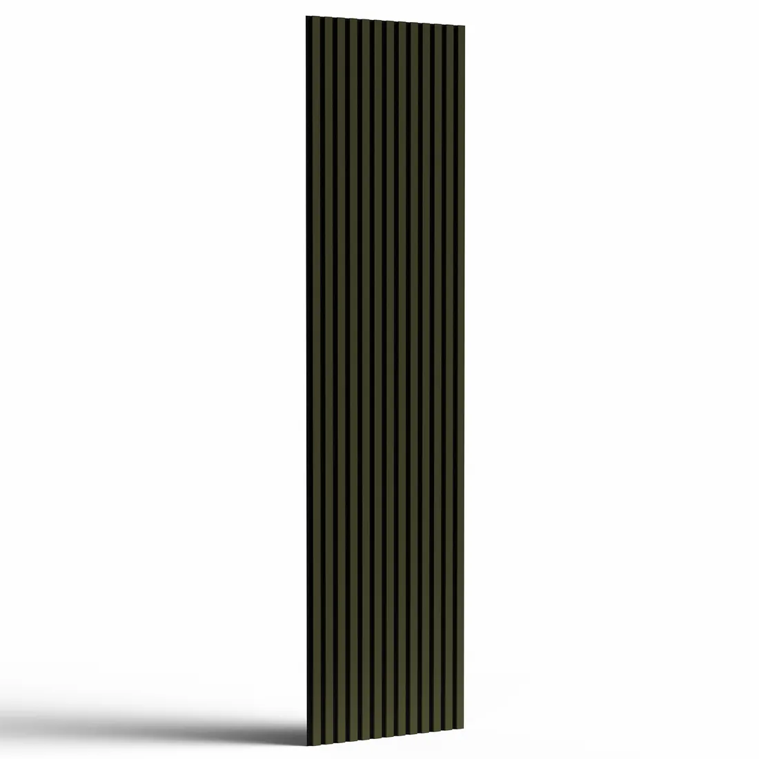 Sand Grey acoustic slat wall panel, full panel