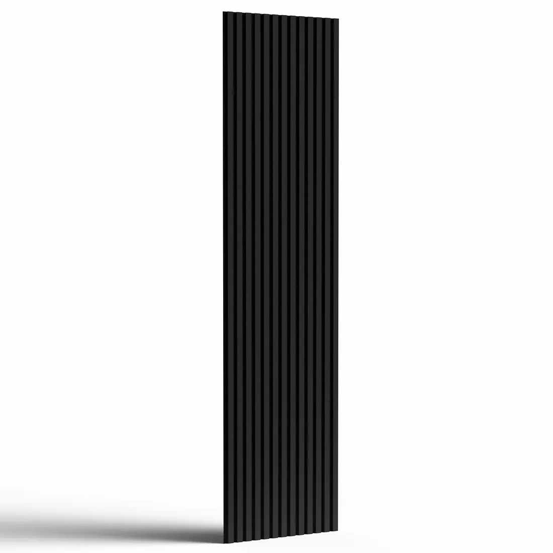 Anthracite acoustic slat wall panel, full panel