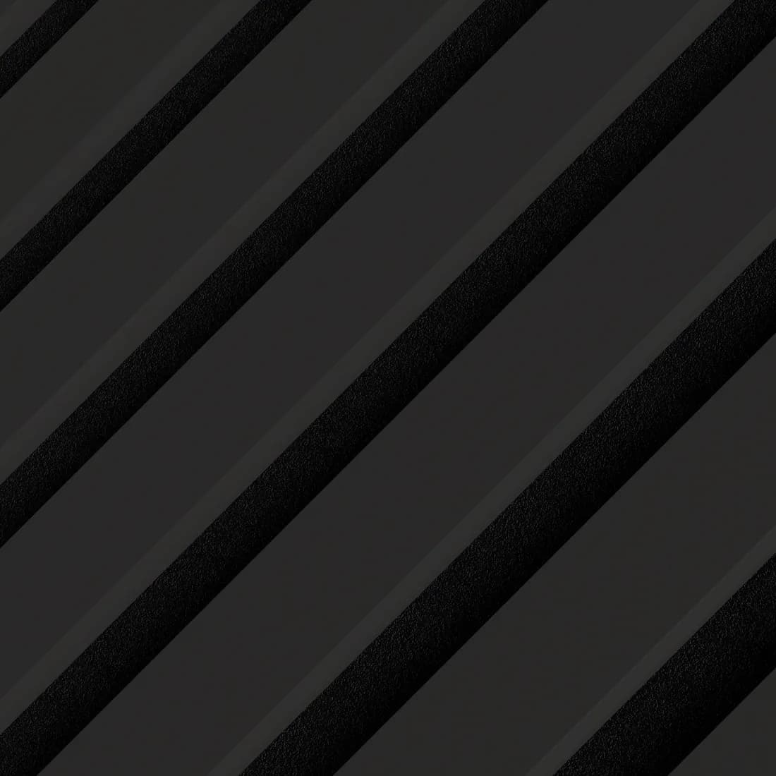 Anthracite acoustic slat wall panel, close detail of the slats and the felt in the gaps