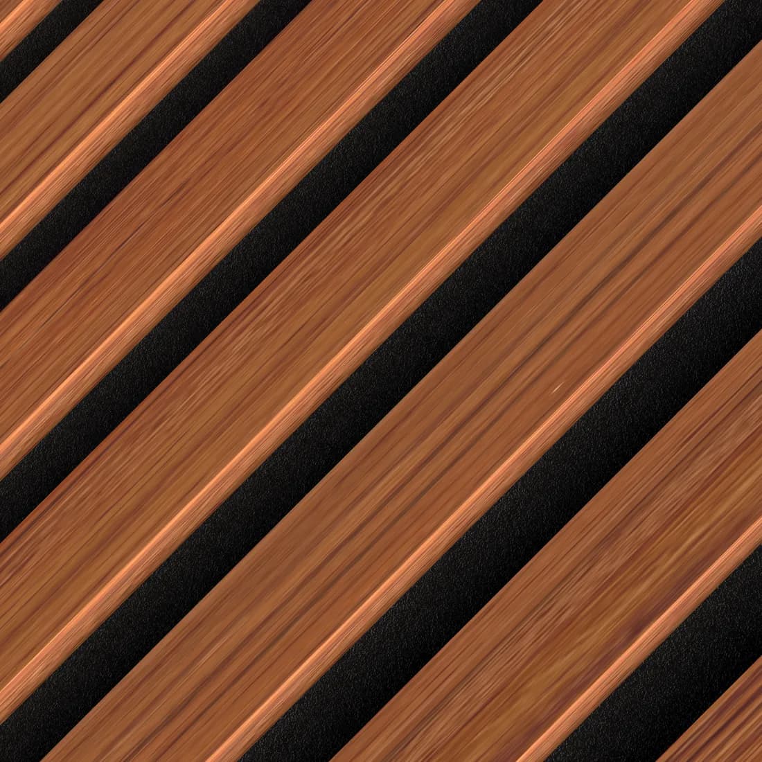 Seoul acoustic slat wall panel, close detail of the slats and the felt in the gaps