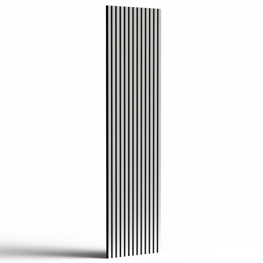 White acoustic slat wall panel, full panel